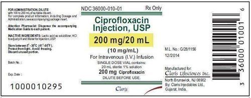 Ciprofloxacin Injection