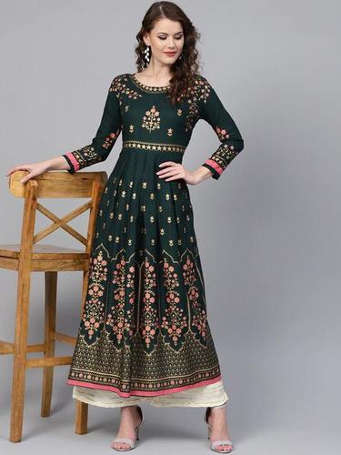 FANCY RAYON KURTI-PLAZO  COLLECTION