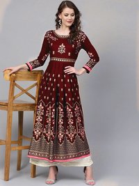 FANCY RAYON KURTI-PLAZO  COLLECTION