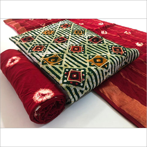 Heavy Cotton Orginal Gold Wax Batik With Cotton Duppata Heavy Cotton Orginal Gold Wax Batik With Cotton Duppata