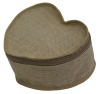 Natural Heart Shape Jute Zip Pouch For Promotion And Packaging Of Cosmetic