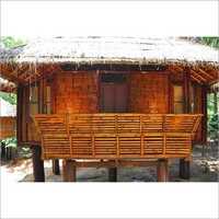 Hut de bambu manual