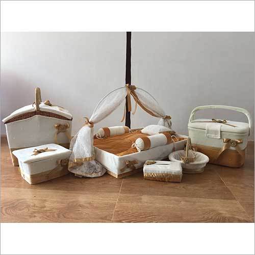 Baby Bamboo Basket And Cradle Gift Set