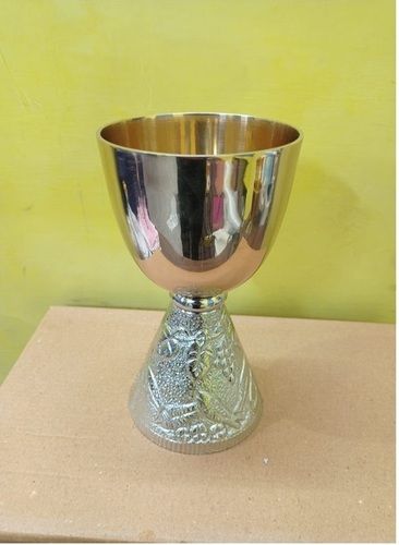 Brass Green Grapes Engraved Chalice And Paten Church Supplies