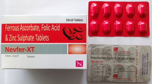 Ferrous Ascorbate,Folic Acid & Zinc Tablet