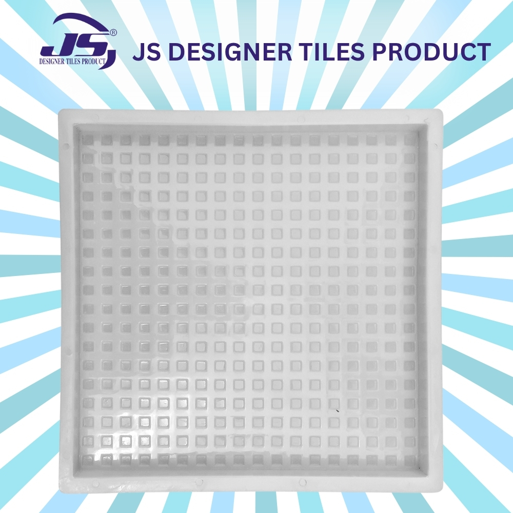 Plastic Chequered Tile Moulds - Synthetic Silicone Plastic , 12x12 Size, Gray Color, 1-2 Years Mould Life, Ideal for Artistic Ceilings