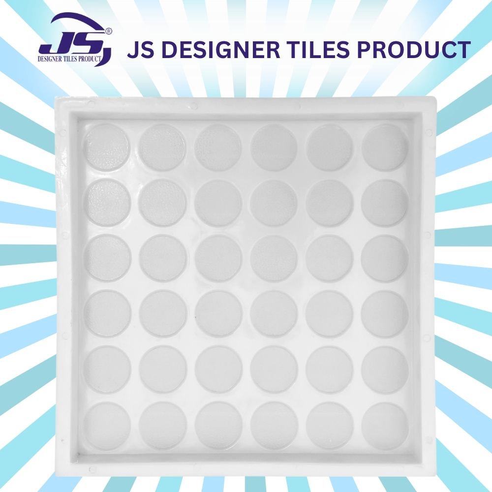 Chequered Tiles Silicone Mould - Synthetic Silicone Plastic, 12x12 Inches, Gray Color | Durable Mould Life: 1-2 Years, Ideal for Tile Production