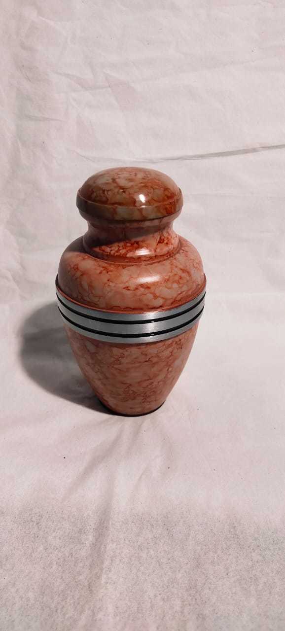 Aluminium Marble Green Keepsake Urn  Funeral Supplies