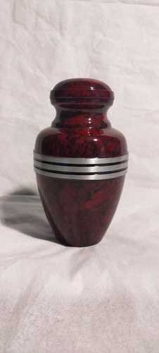 Aluminium Rosewith Three Band Keepsake Urn Funeral Supplies