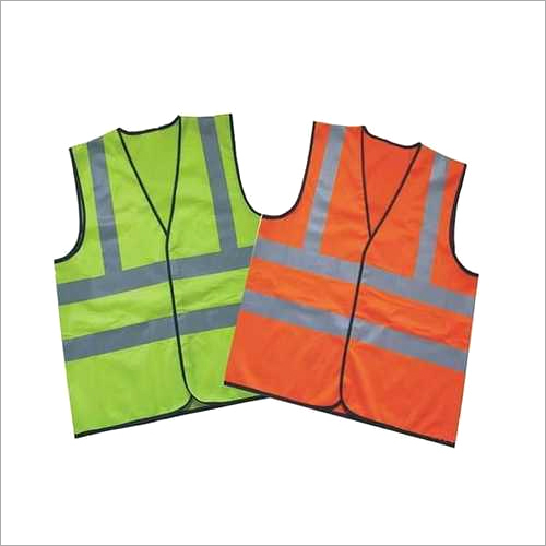 Polyester Reflective Safety Jacket - Polyester Material, Sizes S, M, L | Bright Orange and Green Colors, Designed for Traffic Control