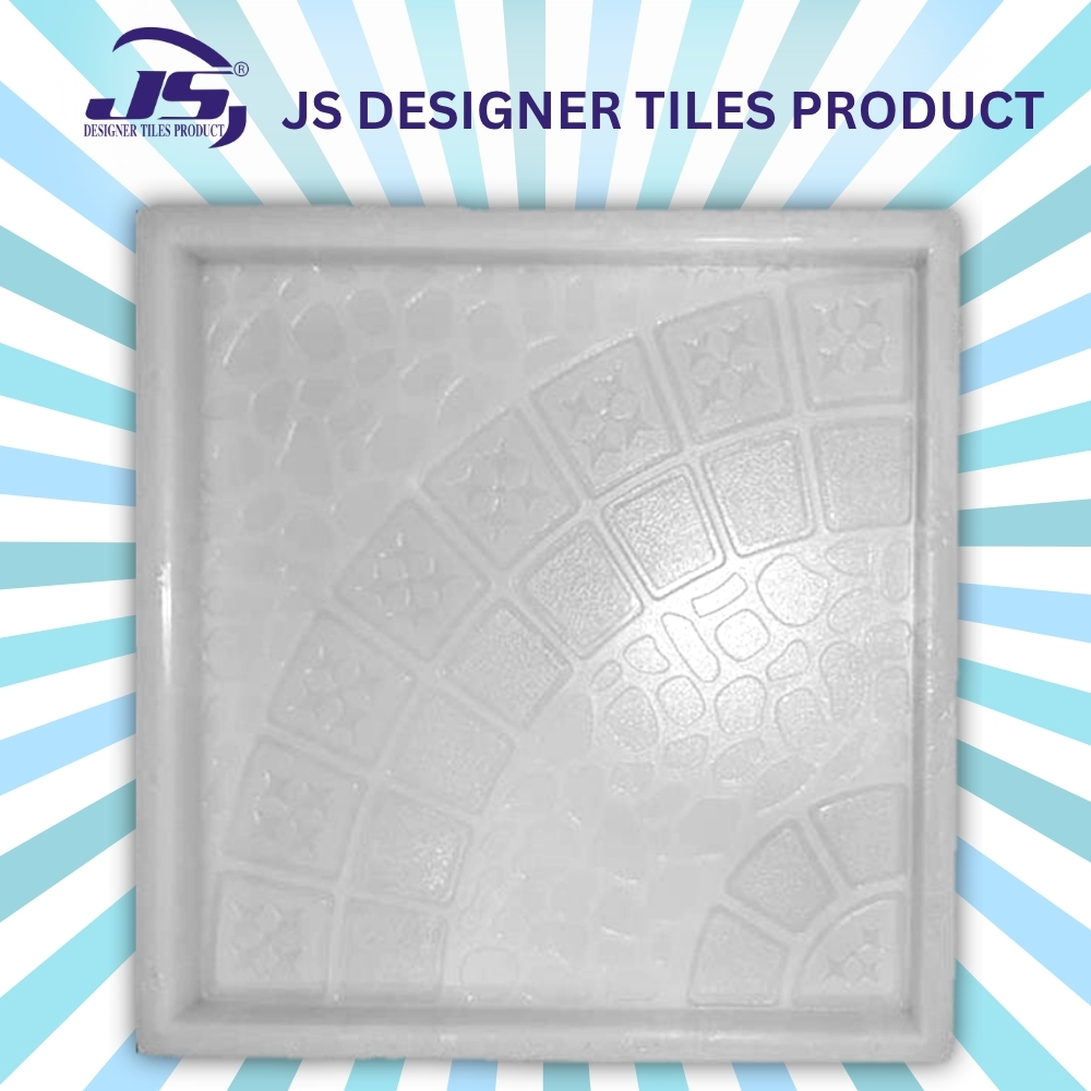 Chequered Tiles PVC Mould - Synthetic Silicone Plastic, 12x12 Inches, Gray, Mould Life: 1-2 Years | Ideal for Creating Durable Chequered Tiles