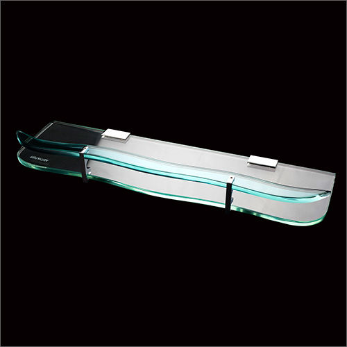 Rectangular Wall Mounted Bathroom Glass Shelf