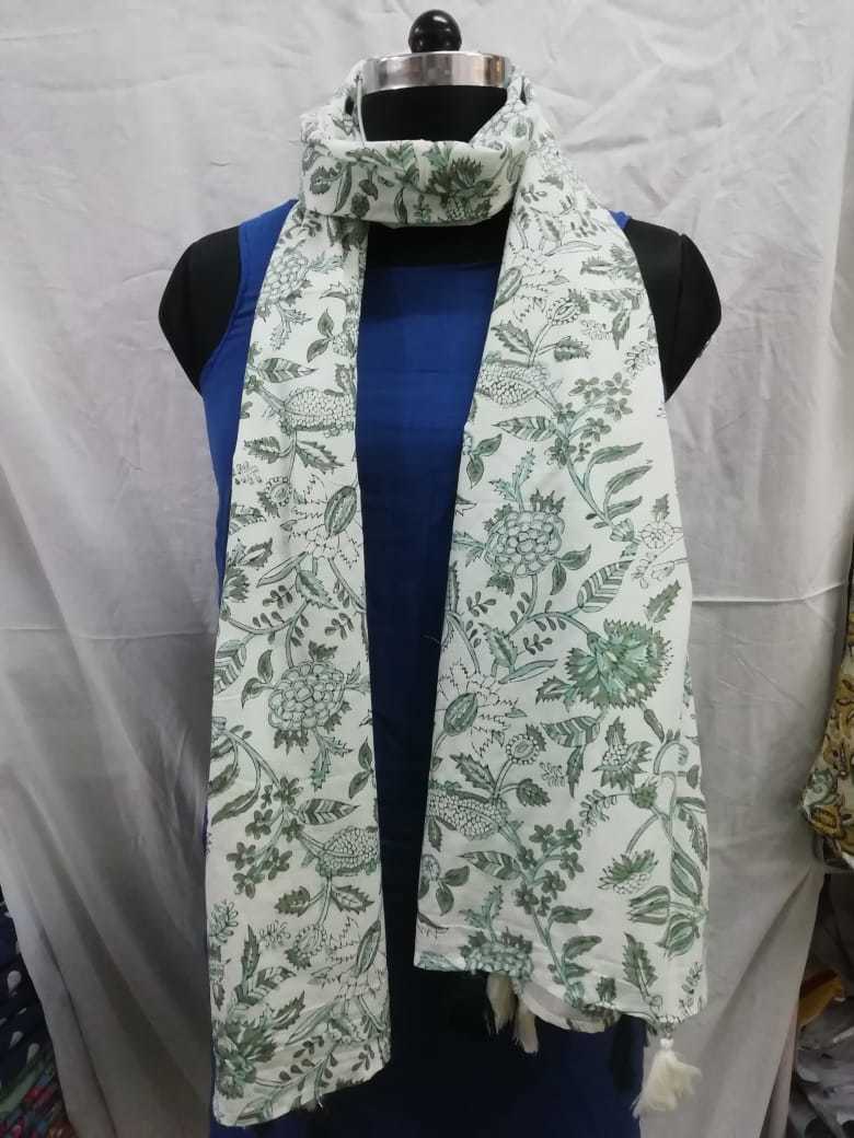Cotton Block Print Women Stole