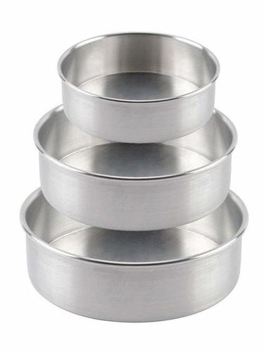 Silver Aluminium Cake Mould (1X3 Set)