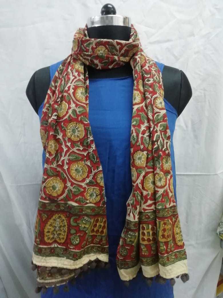 Kalamkari Block Print Cotton Stoles