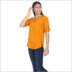 Orange Rayon Tops