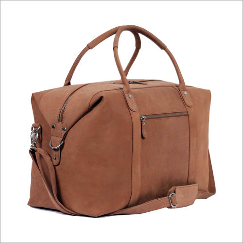 Brown Color Holdall Leather Bag