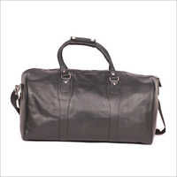 Black Color Holdall Leather Bag