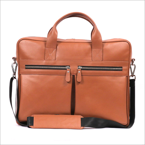 Brown Color Leather Portfolio Bag