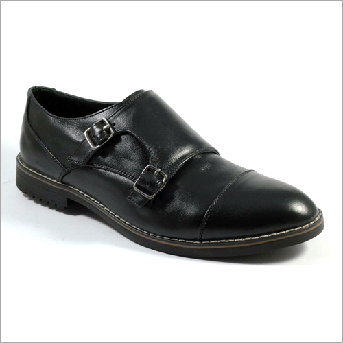 Mens Monk Strap Black Shoes