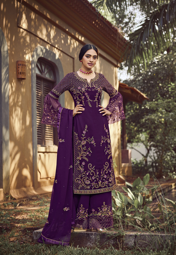 Purple Pakistani Style Salwar Suit