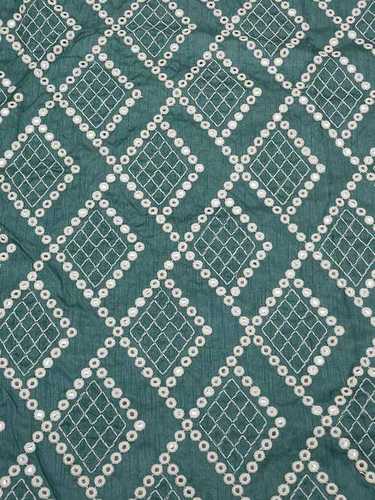 Embroidery Fancy Fabric - Fancy Fabric Material, Length as Per Requirement in Meters, Available in Various Dark Colors - Exceptionally Soft, Washable, Embroidered Texture