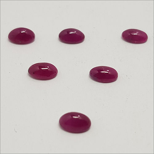 Oval Cabachon Ruby Stone