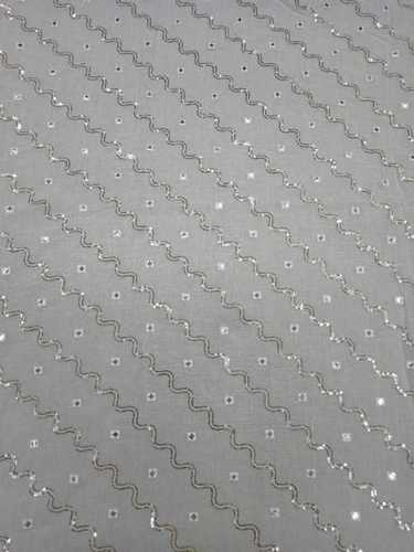 Embroidery Mul Cotton - Dyable Thread with Sequence Work, Exceptionally Soft, Lightweight, Washable, Available in Multiple Colors