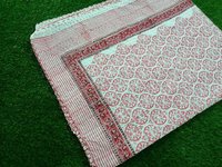 Hand Block Printed Kantha Bedcover
