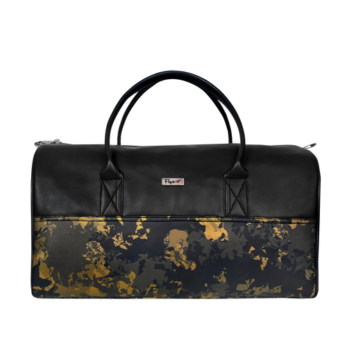 Textured Leatherette Duffle Bag