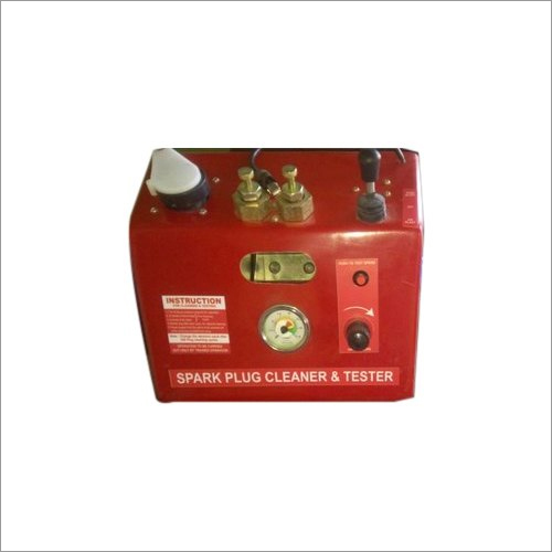 Spark Plug Cleaner - Mild Steel, 220 AC Volt, 10 kg Weight | New Red Finish