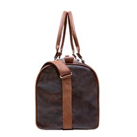 Brown Leatherette Duffle Bag