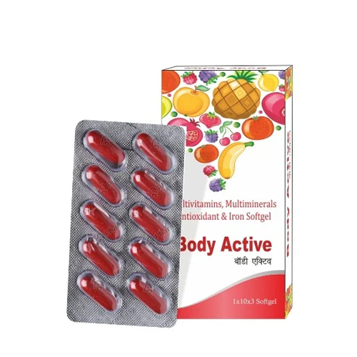 Body Active Multivitamin Multimineral Antioxidant Iron Softgel Capsule