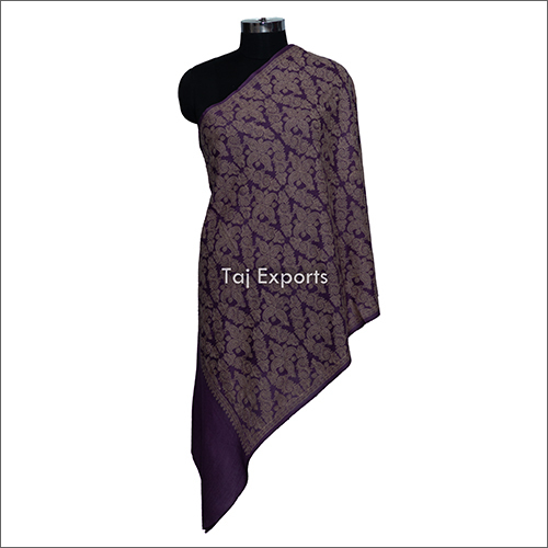 Purple Embroidery Cashmere Scarves