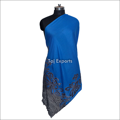 Blue Lace Work Designer Shawls