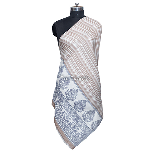 Off White Kani Palla Pure Silk Wool Scarves