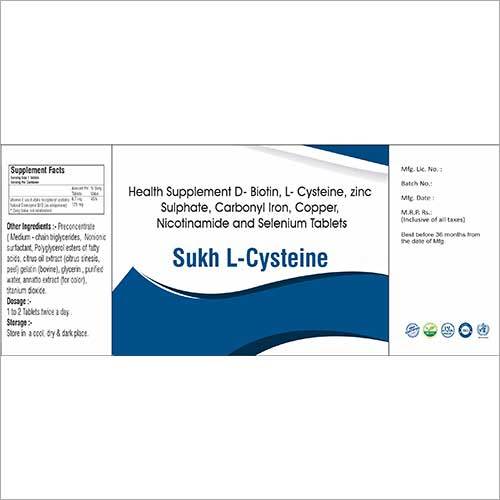 Health Supplement D-Biotin L-Cysteine Nicotinamide And Selenium Tablets By SUKHDARSHAN PHARMACY