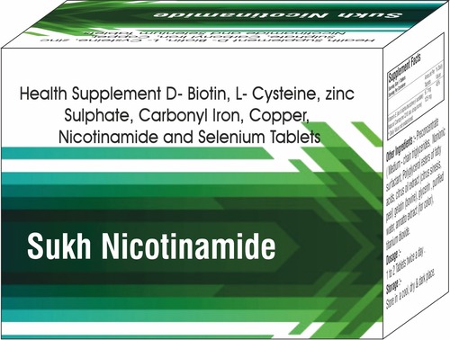 Health Supplement D-Biotin - L-Cysteine - Zinc Sulphate Nicotinamide And Selenium Tablets