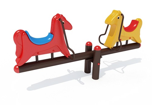 UV Resistant, Water Resistant Kids Outdoor Playing Horse See Saw