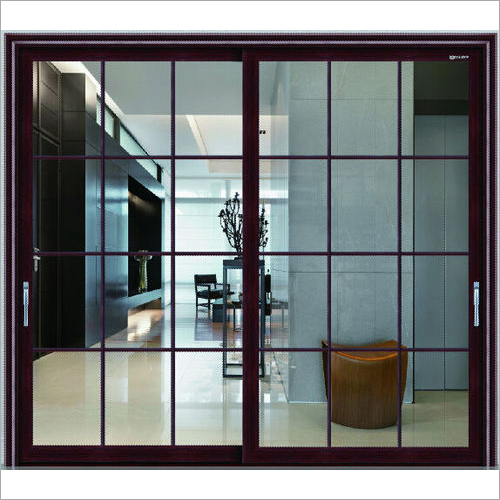 Glass Grid Aluminium Door