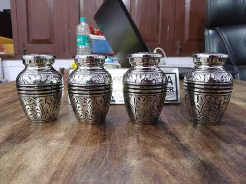 Brass High Quality Nickel Engraved Keepsake Urn Funeral Supplies