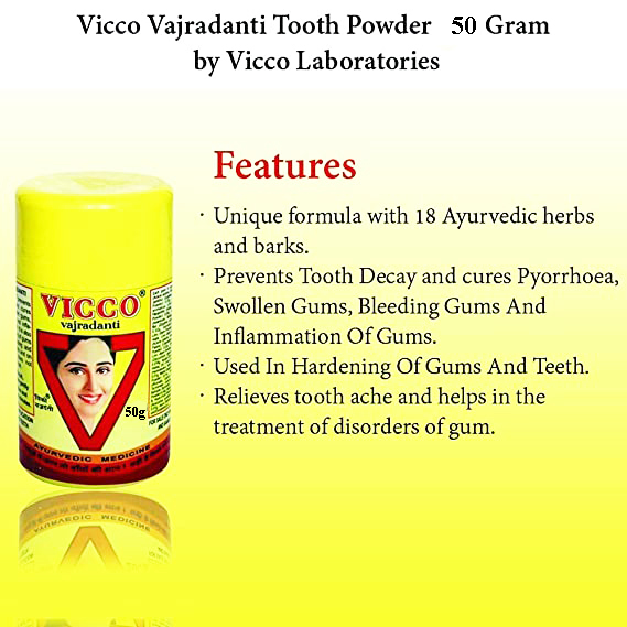Vicco Vajradanti 50gm Ayurvedic Tooth Powder