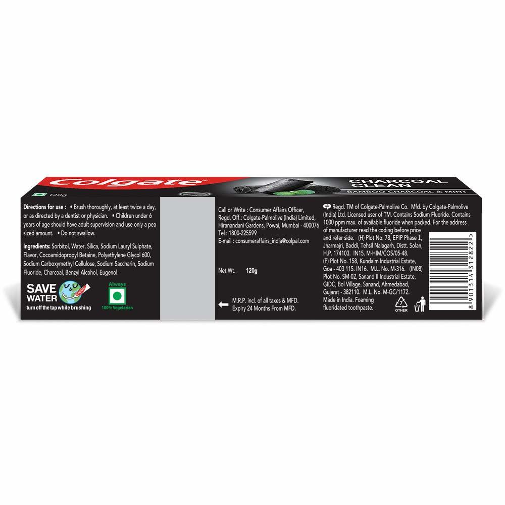 Colgate Charcoal Clean Black Gel Toothpaste - 120g