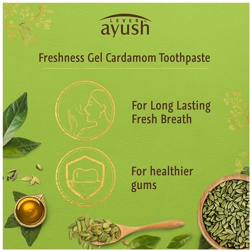 Ayush Freshness Gel Toothpaste (Cardamom) - 150 g