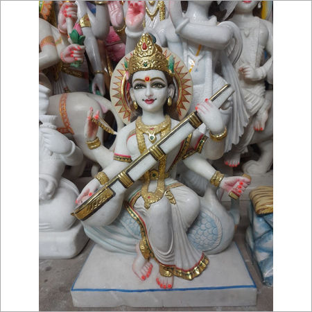 Marble Saraswati Statue