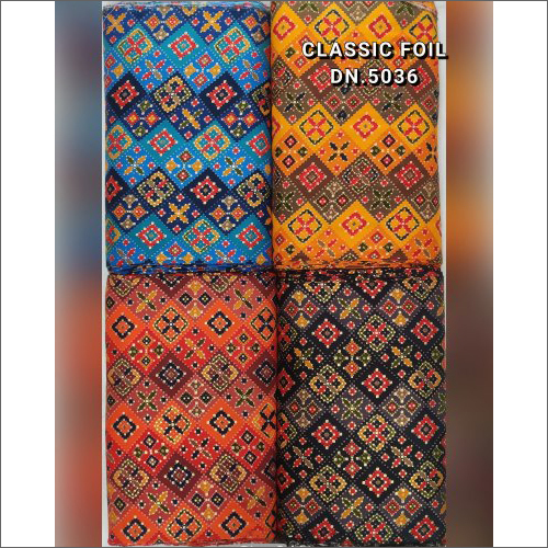 Rayon Foil Print Fabric