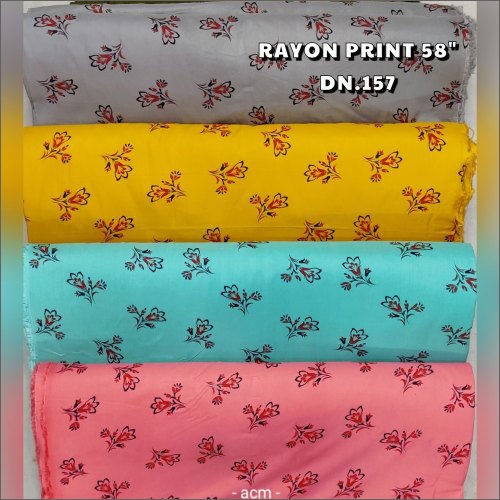 Rayon ODP Print Fabric - 56" Inch Width, 17 kg Weight | Quick Dry, Washable, Ideal for Apparel, Tops, Blouses, and Kurtis