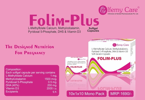 L-METHYLFOLATE CALCIUM, METHYLCOBALAMIN , PYRIDOXAL 5 PHOSPHATE ,DHA, VITAMIN D3 2000IU