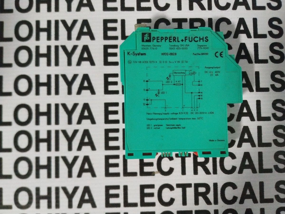 PEPPERL + FUCHS AMPLIFIER MODULE KFD2-EB2.B