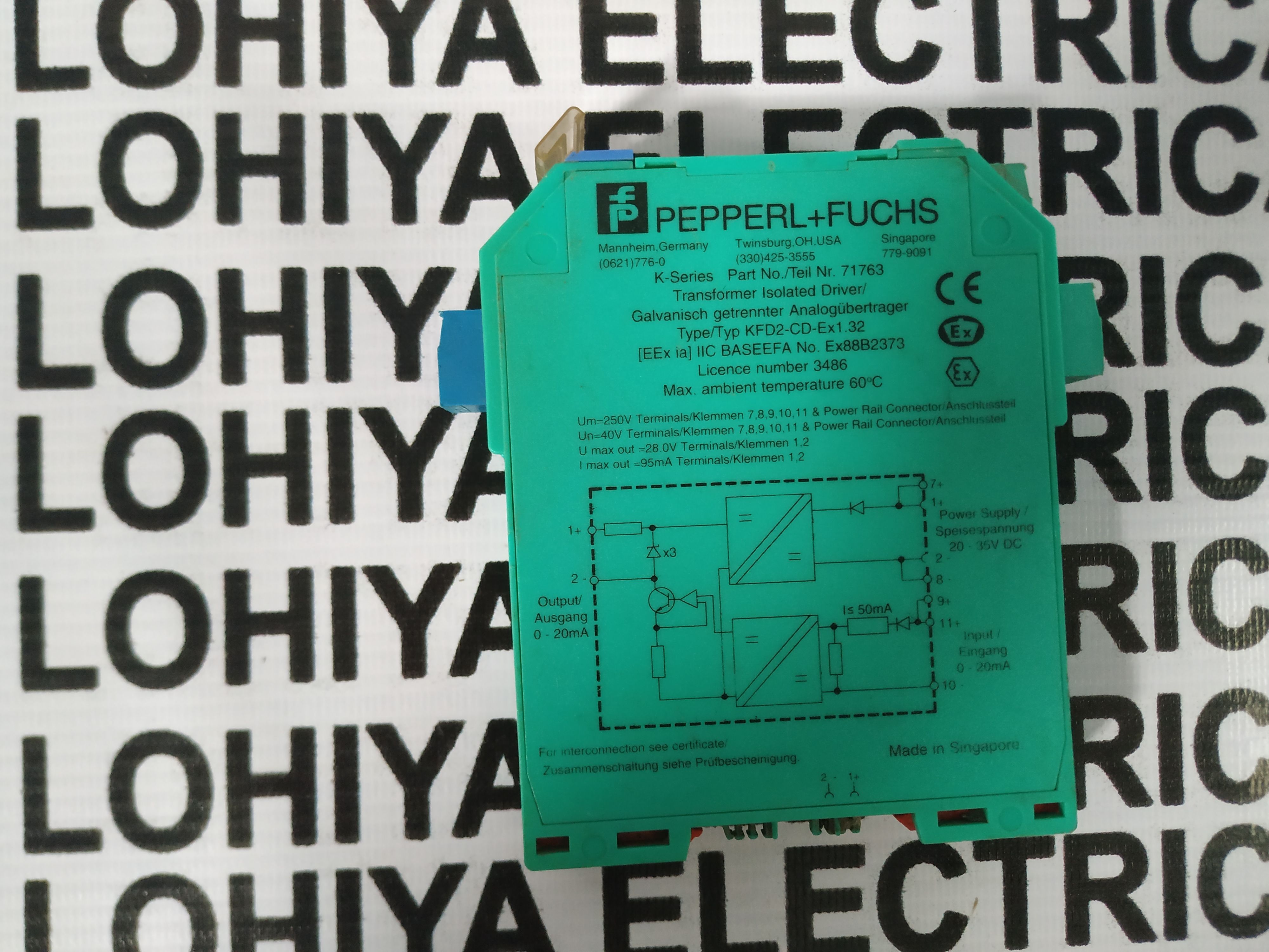 PEPPERL + FUCHS AMPLIFIER MODULE KFD2-CD-EX1.32
